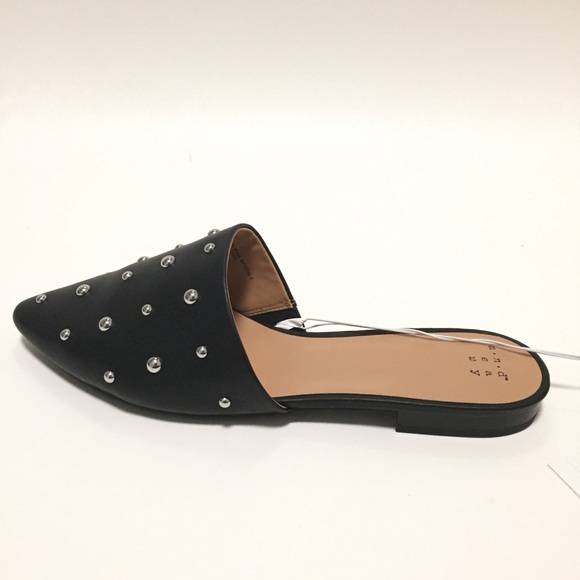 A New Day Kari Black Silver Studded Mules - Picture 5 of 6